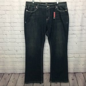 a.n.a Jeans Women's Plus Size 24W Bling Slim Fit Dark Wash Bootcut Stretch NWT